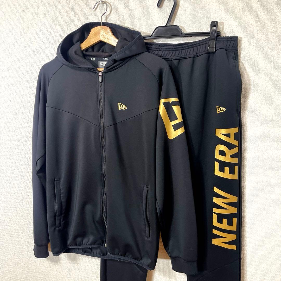 NEW ERA ニューエラ セットアップ パーカー ジャージ L ゴールド