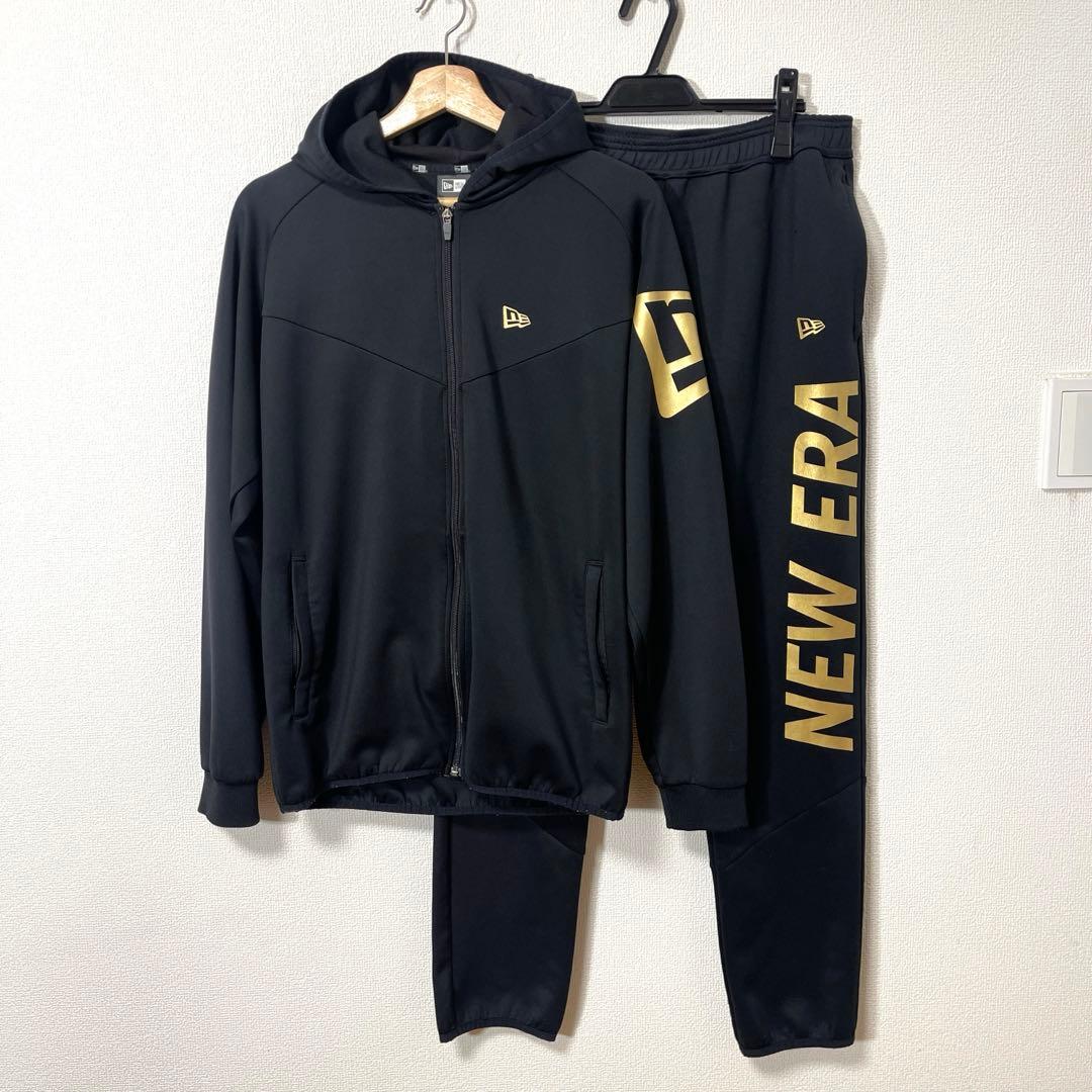 NEW ERA ニューエラ セットアップ パーカー ジャージ L ゴールド