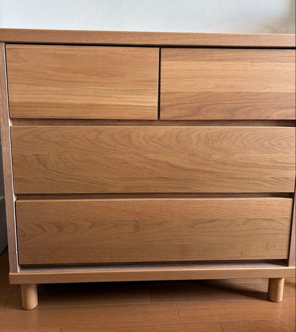 日本製 OCTA オクタ ローチェスト 幅約75センチ 北欧調