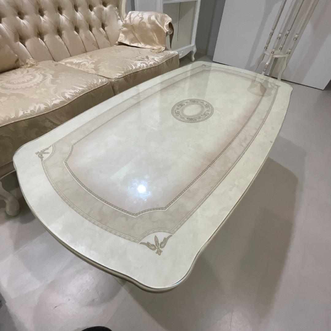 大阪市内配送無料 イタリア製 モレロ・ジャンパウロ 高級ローテーブル ロココ調