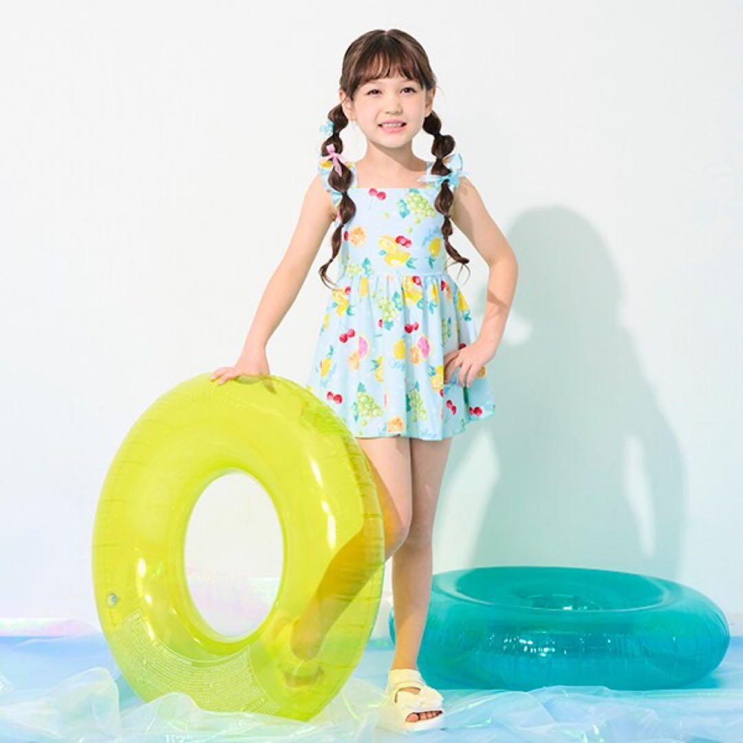 mezzo piano フルーツ柄セパレート　ワンピース水着　ミント 120