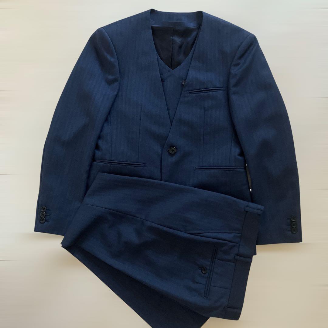 life style orderメンズウエディングスーツ ノーカラースリーピース