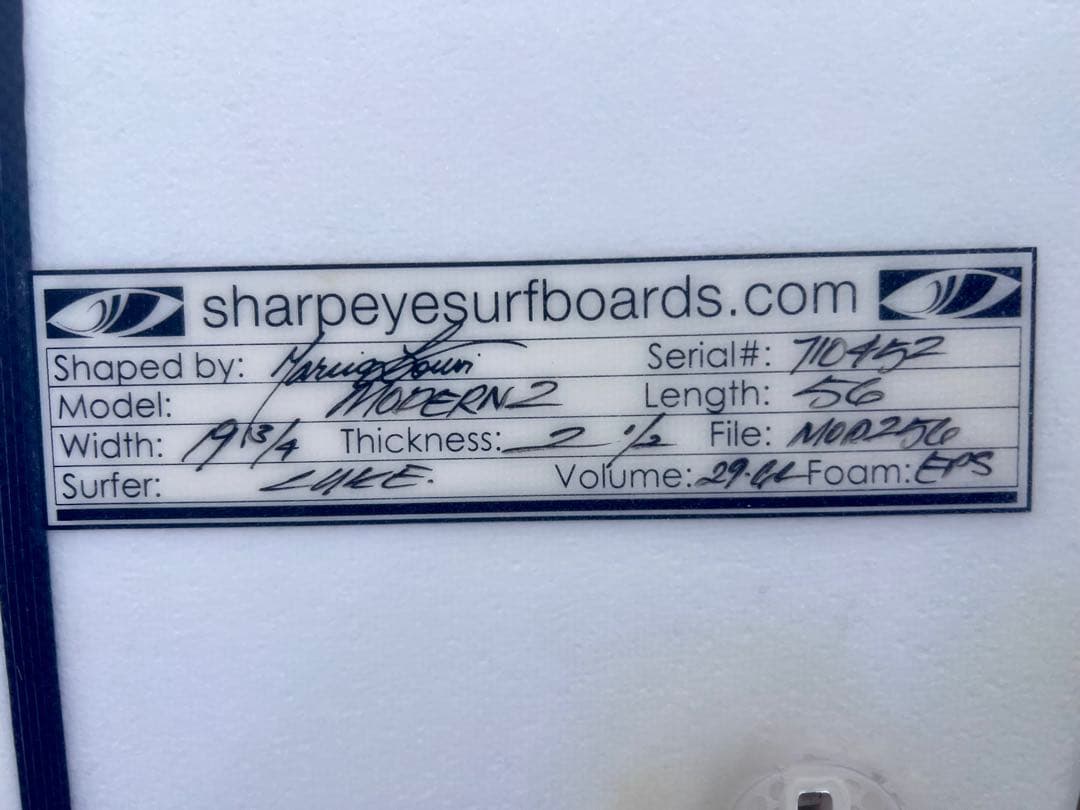 マルシオハンドシェイプ　シャープアイ　Modern 2 5'6\" EPS