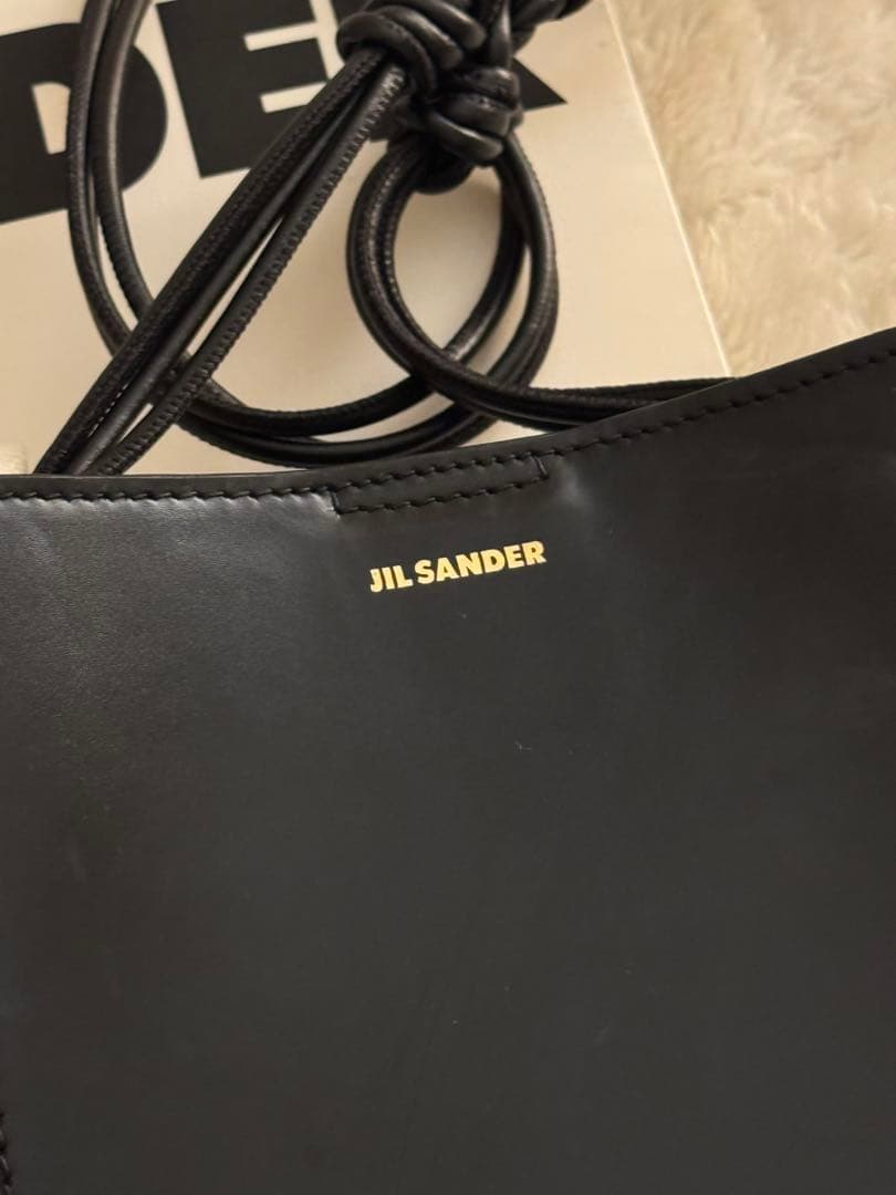 JIL SANDER 黒 レザー ショルダーバッグ