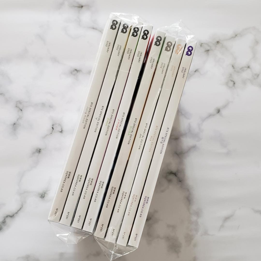 新品【GQ KOREA】BTS 8冊セット 2022年1月号