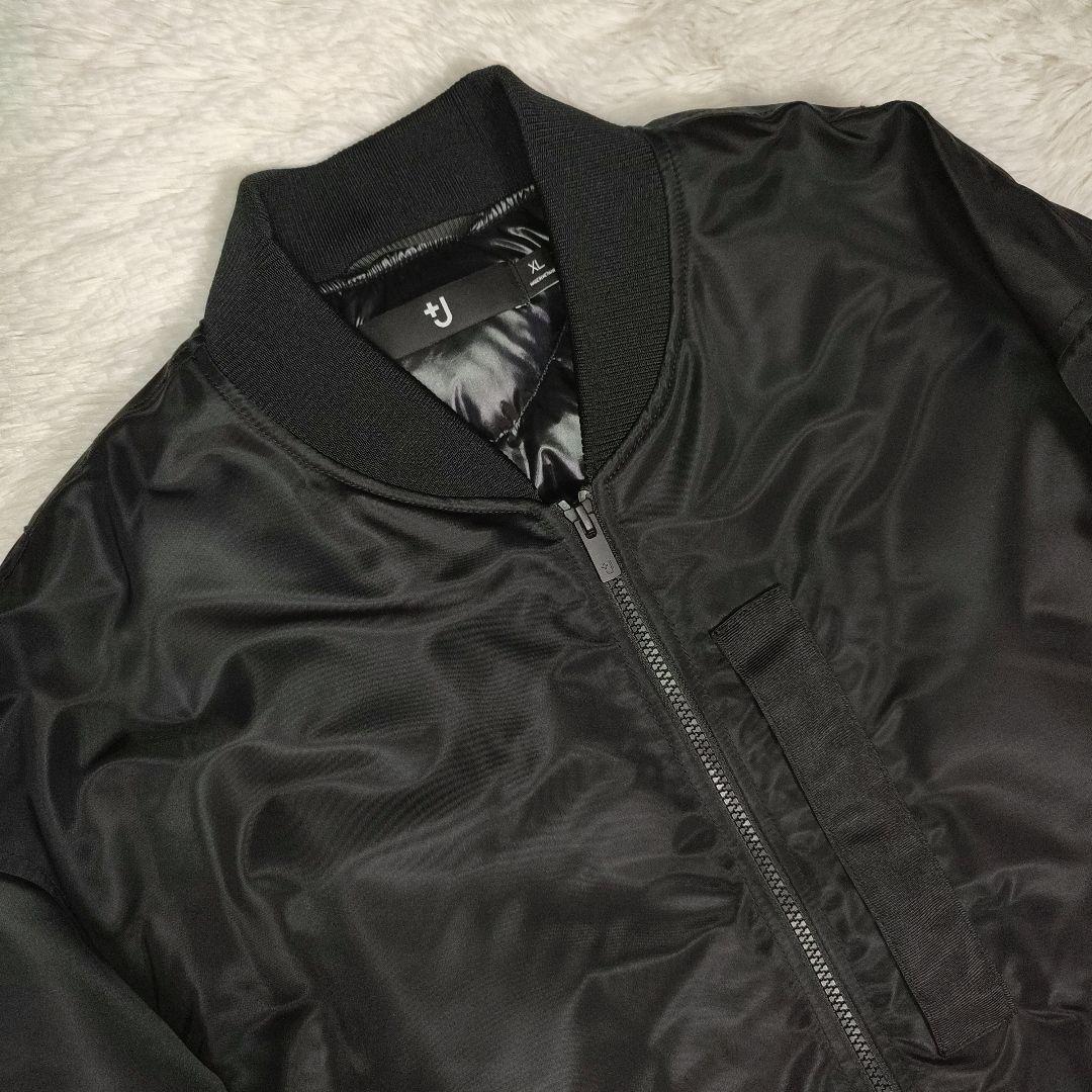 美品 UNIQLO+J XL ハイブリッドダウンオーバーサイズ MA-1ブルゾン
