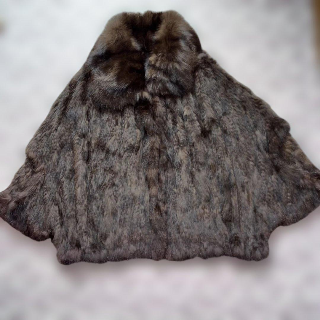 セーブルヤーンポンチョ