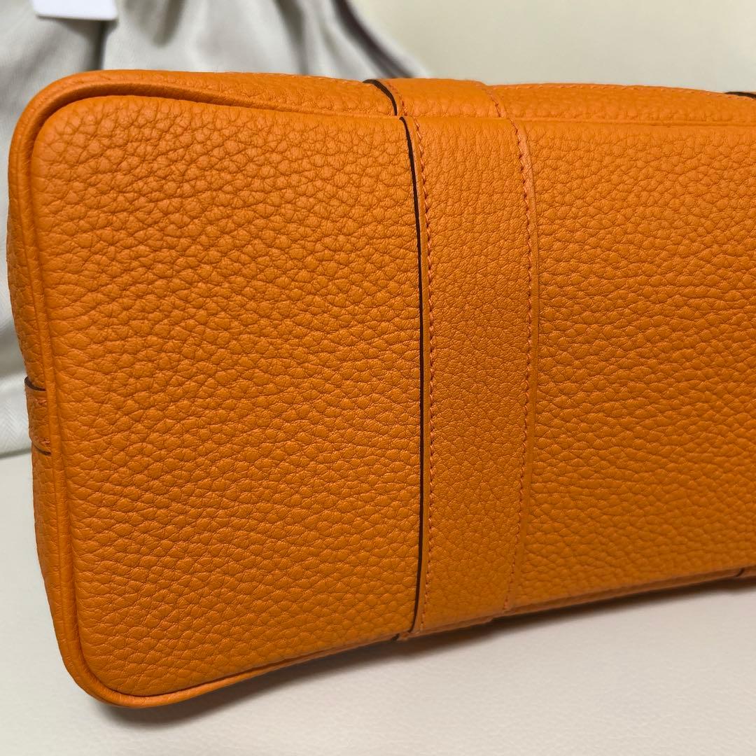 エルメス　ガーデンパーティー　キャンバス✕レザー　サイズTPM