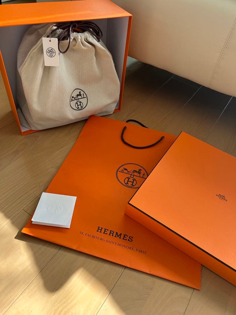 エルメス　ガーデンパーティー　キャンバス✕レザー　サイズTPM