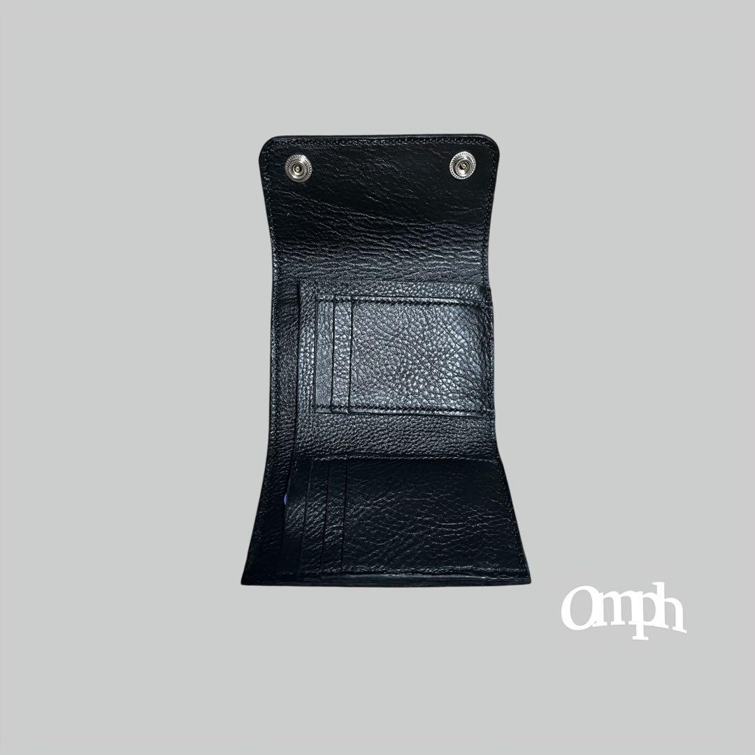 レザーウォレット コンチョ付き 本革 コンパクト財布 ウォレットチェーン対応