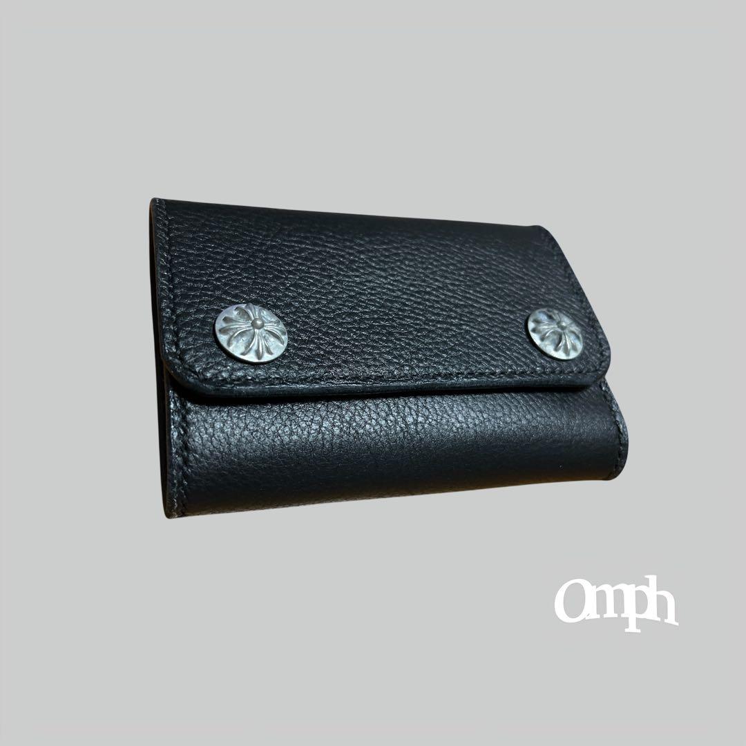 レザーウォレット コンチョ付き 本革 コンパクト財布 ウォレットチェーン対応