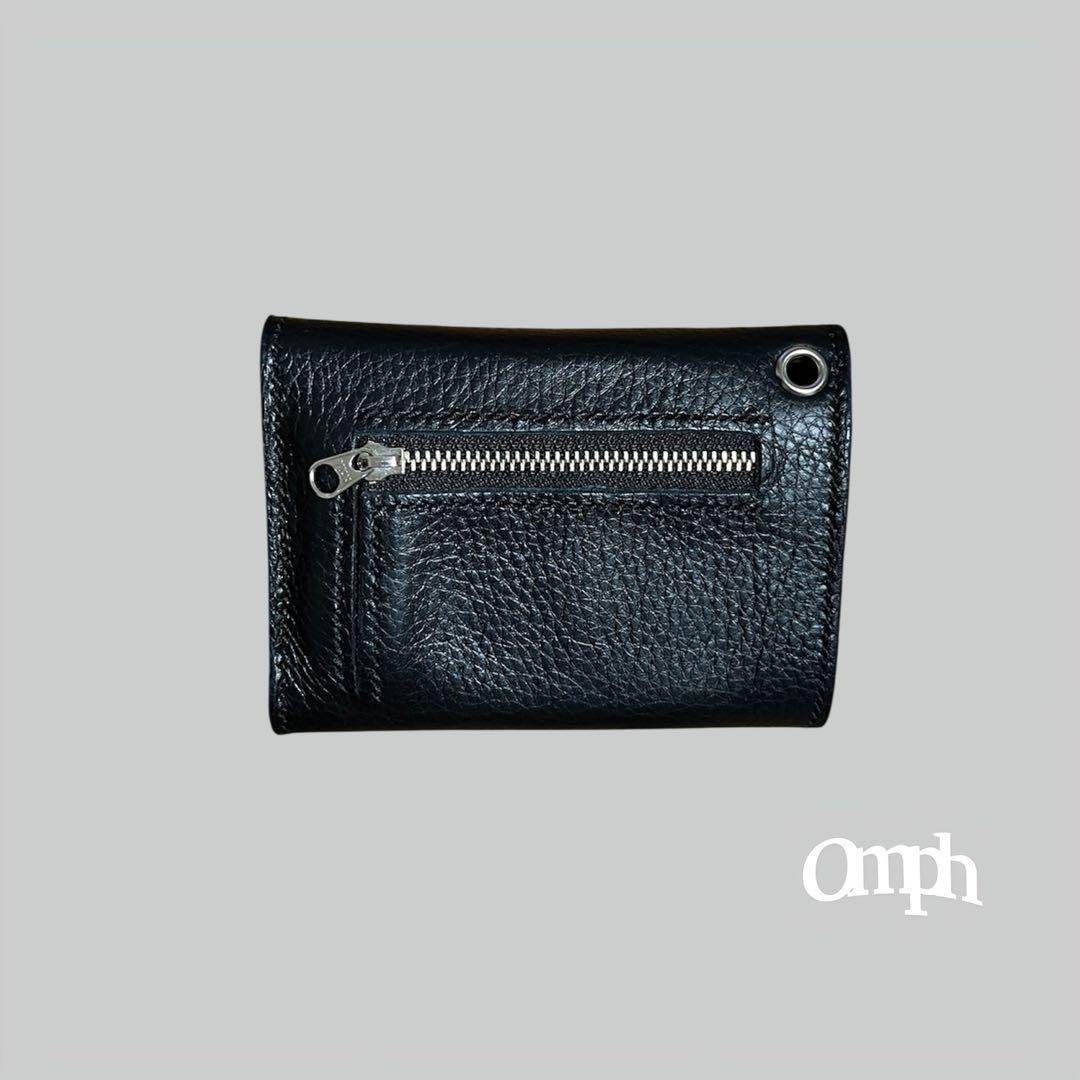 レザーウォレット コンチョ付き 本革 コンパクト財布 ウォレットチェーン対応