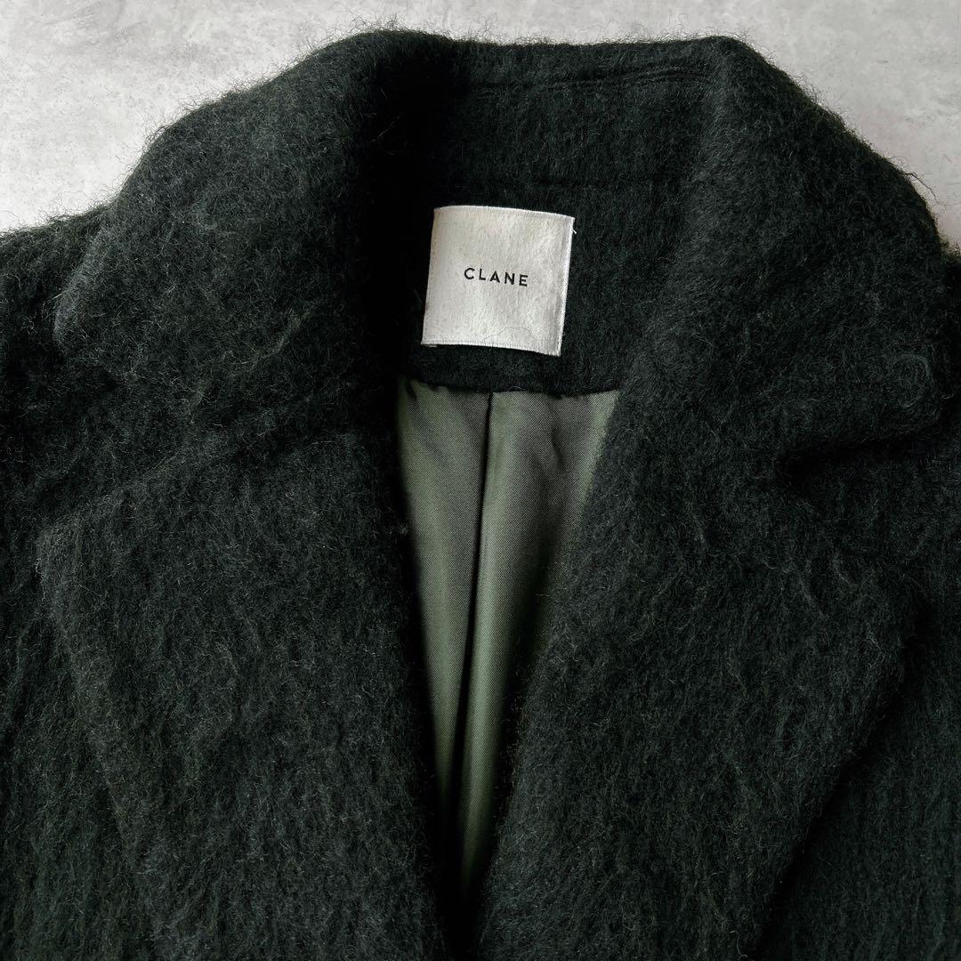 定価5.2万☆クラネ CLANE シャギー モヘヤ　ロングコート　グリーン