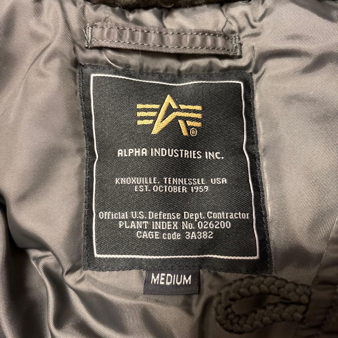 美品　ALPHA ミリタリージャケット　カーキ　M