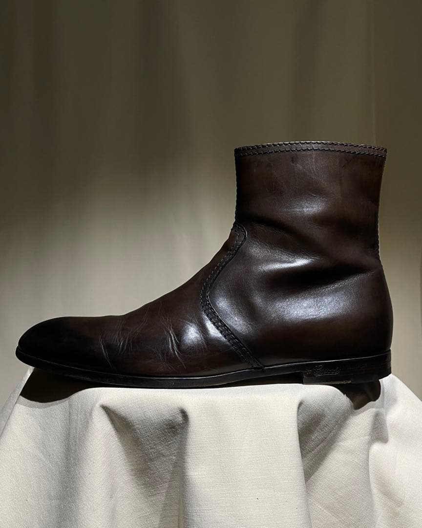 靴 2000s GUCCI - Brown Leather Ankle Boots