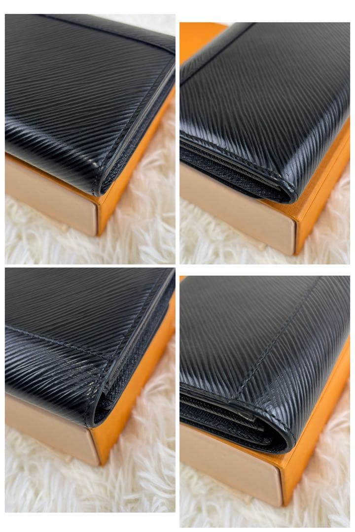 美品! ルイヴィトン エピ ポルトフォイユ ツイスト 長財布 ブラック RFID