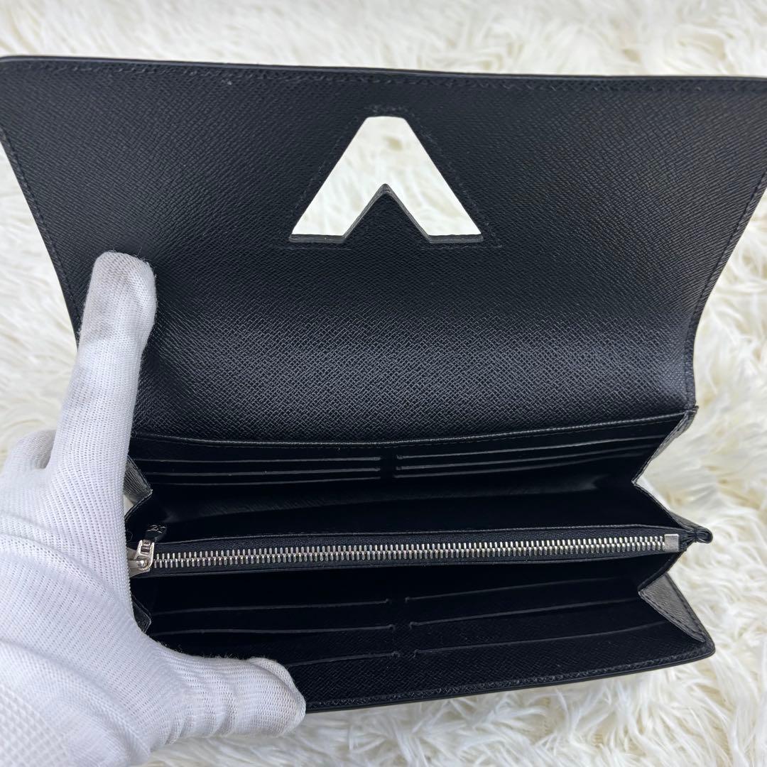 美品! ルイヴィトン エピ ポルトフォイユ ツイスト 長財布 ブラック RFID