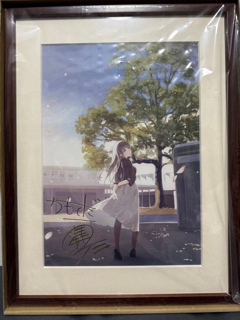 『青春ブタ野郎』シリーズ 鴨志田一＆溝口ケージ箔押しサイン入り複製原画