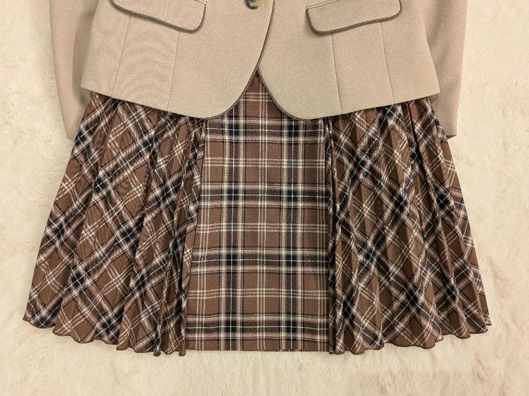 ショパンドゥ 卒服 フォーマルスーツ ブラウンチェック ブレザー165