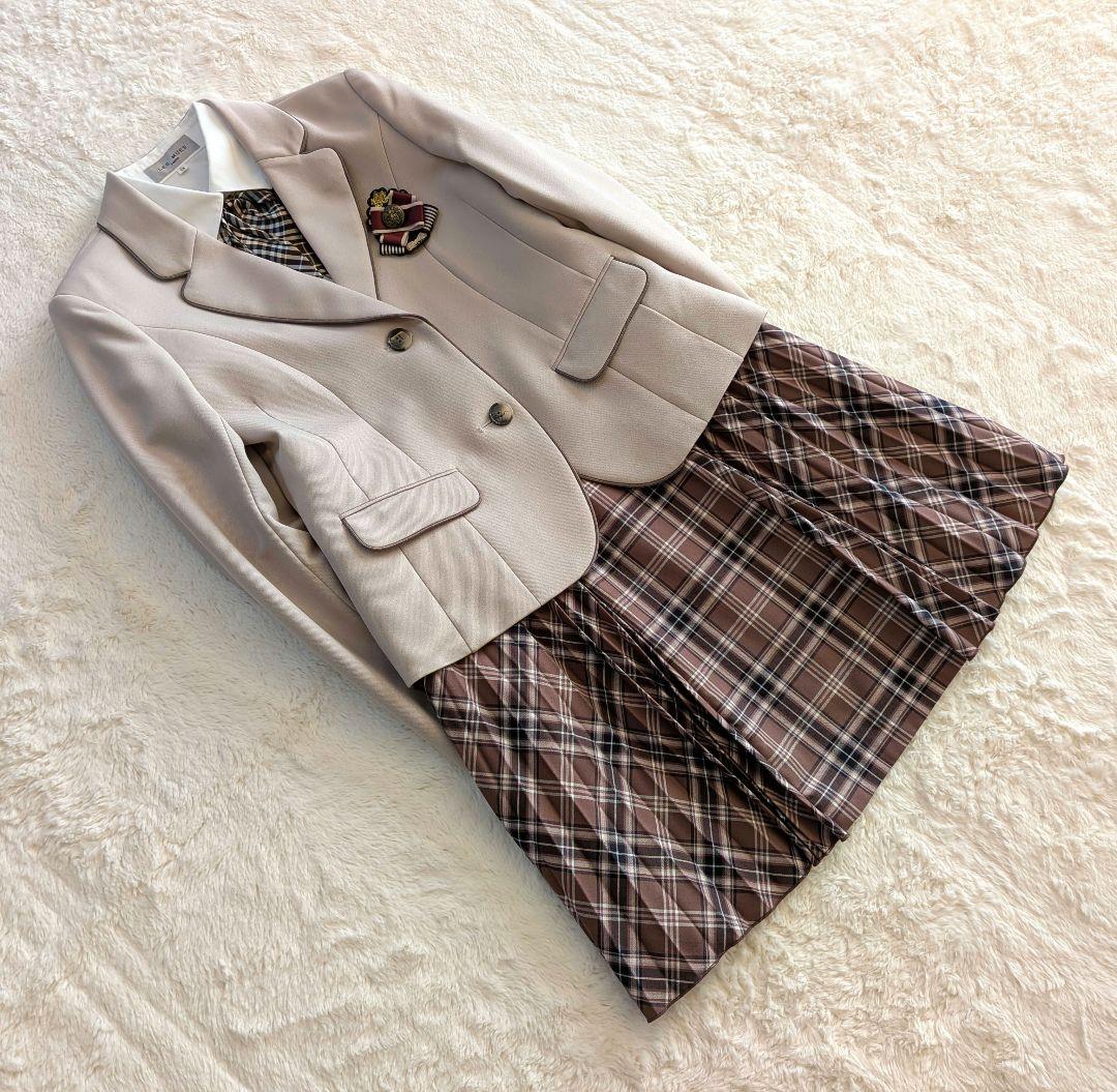 ショパンドゥ 卒服 フォーマルスーツ ブラウンチェック ブレザー165