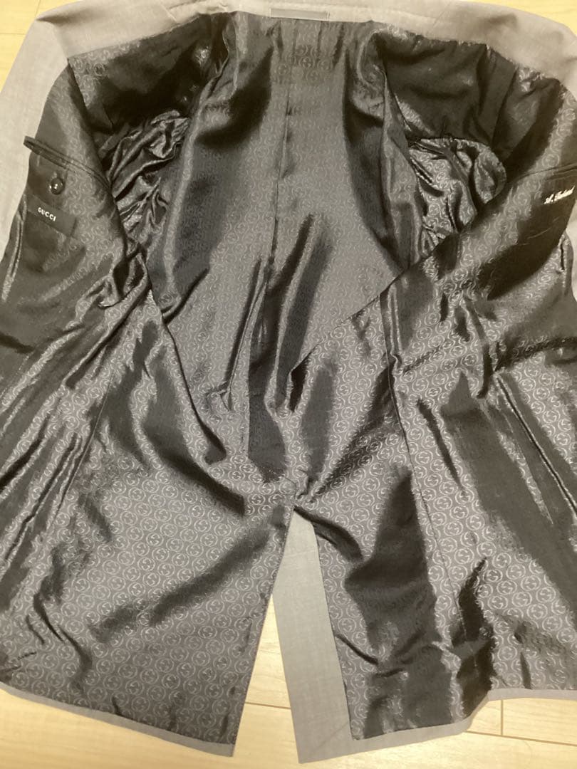 【特価】GUCCI グレー スーツ シングルボタン