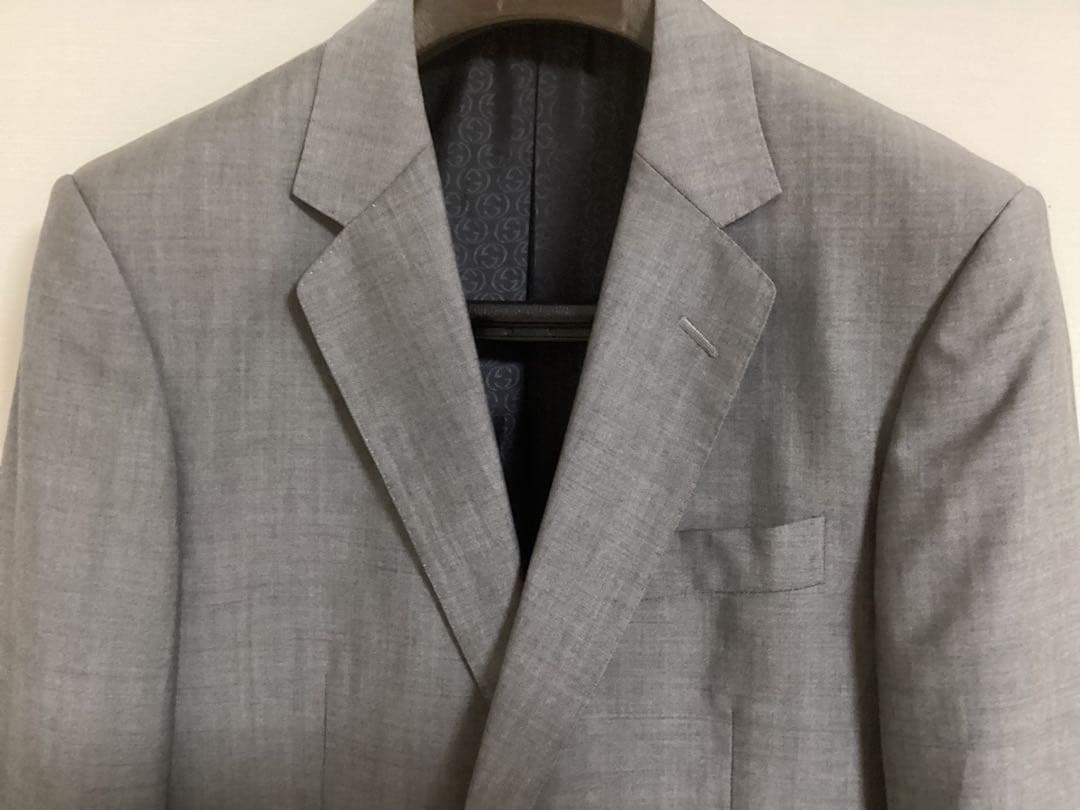 【特価】GUCCI グレー スーツ シングルボタン