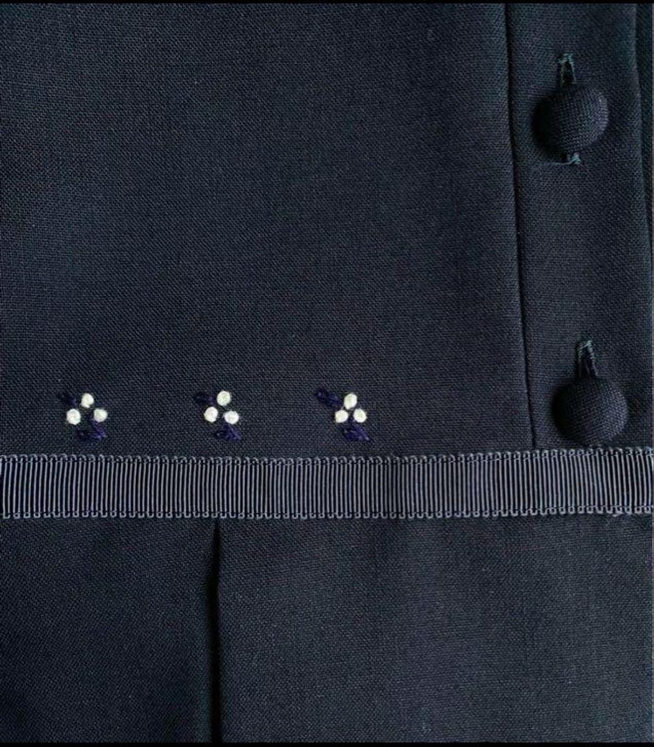 ミルフィーユ■ほぼ未使用美品 ジャンパースカート 濃紺 お受験 120