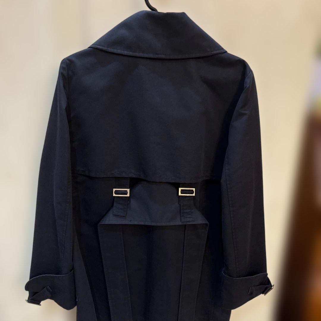 GUCCI ブラックダブルブレスト トレンチコート 38