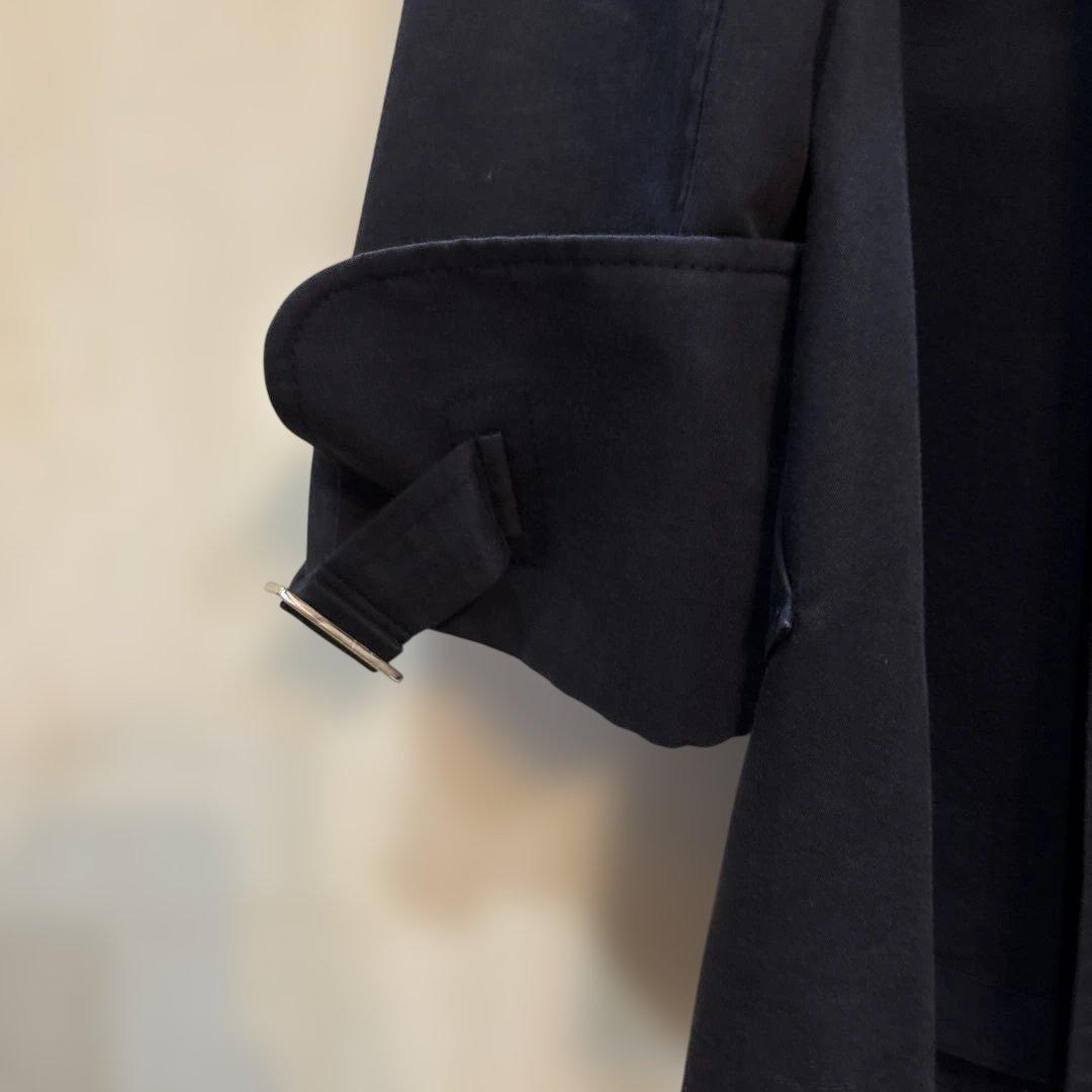 GUCCI ブラックダブルブレスト トレンチコート 38