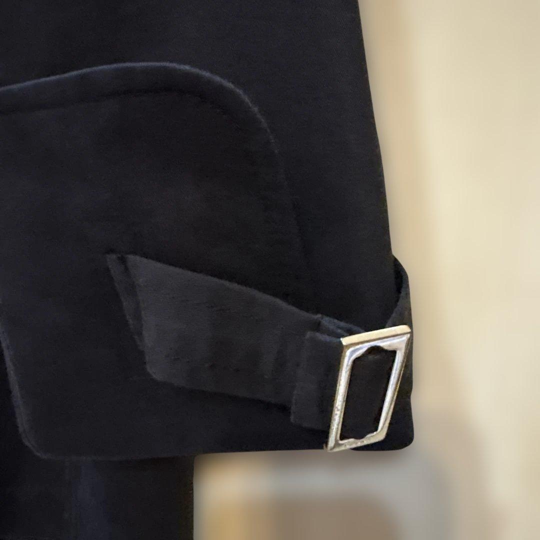 GUCCI ブラックダブルブレスト トレンチコート 38