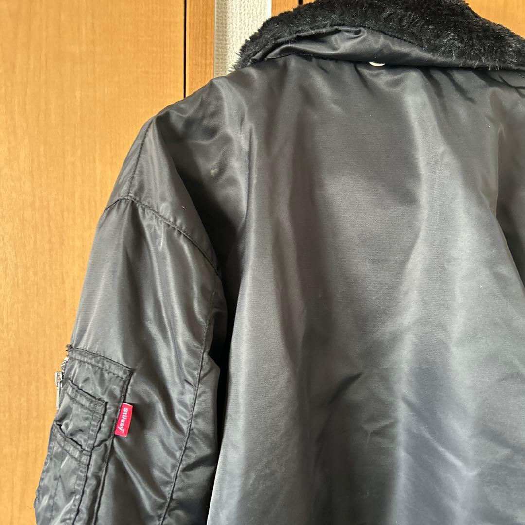 KikiStussy ブラック MA-1ジャケット Mサイズ