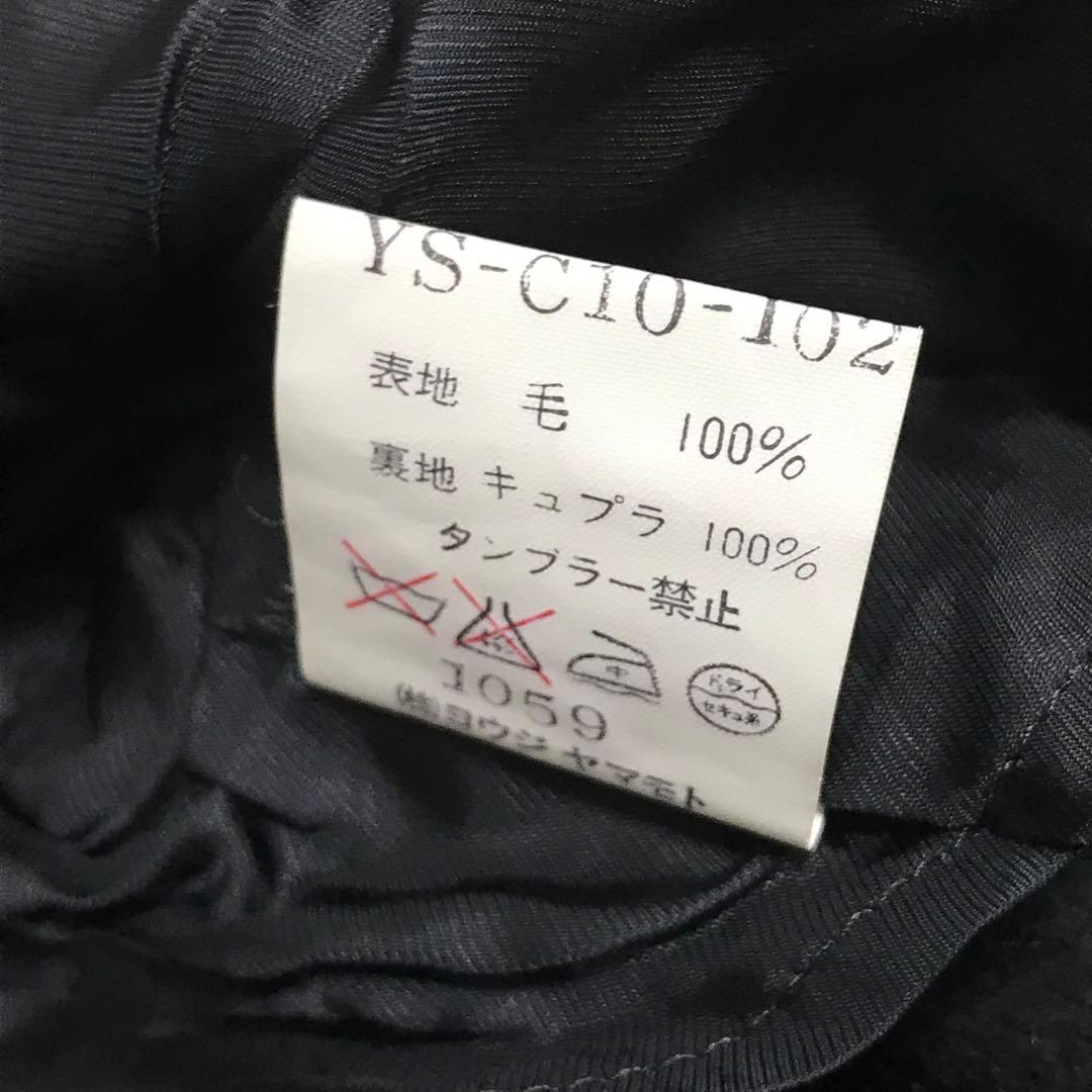 美品　90s y's ワイズ　ビンテージウールダッフルコート　日本製　ブラック