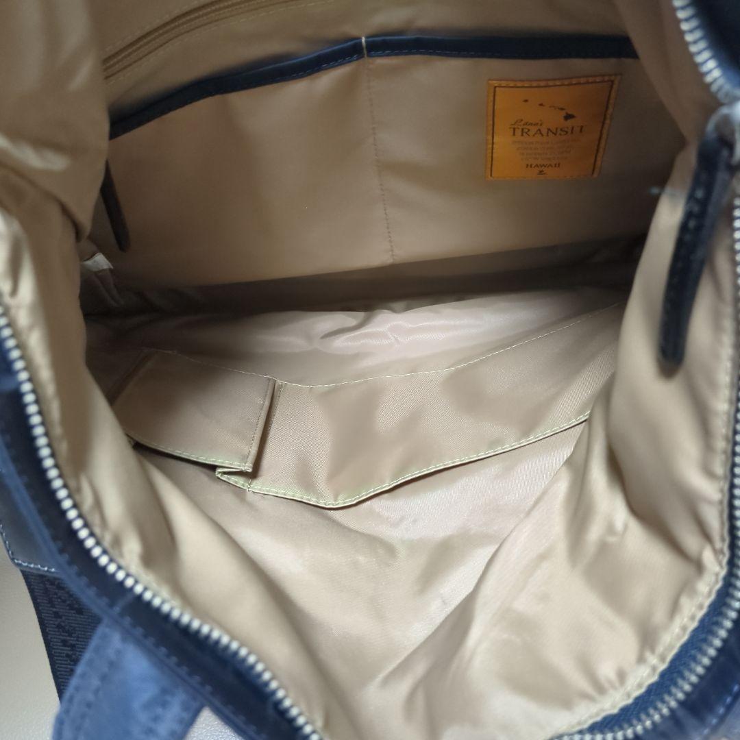 【美品】Lanai TRANSIT HAWAII ネイビー トートバッグ　ハワイ