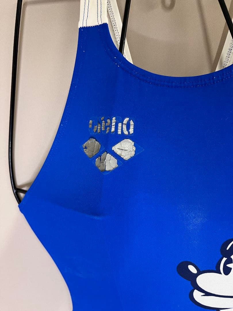 アリーナ競泳水着ミッキーマウス ハイレグ ニュークスモデル使用感ありサイズS