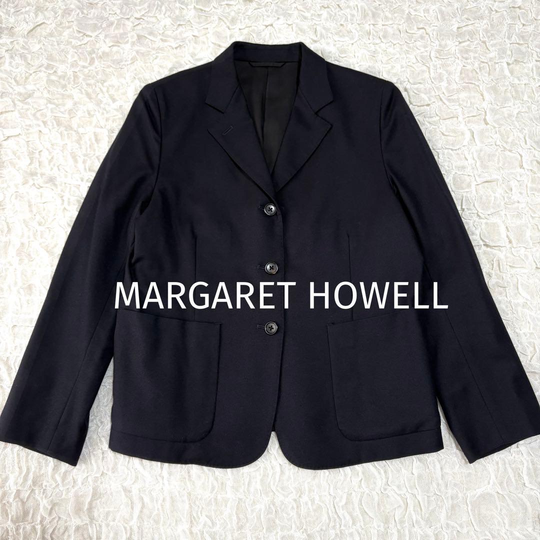 マーガレットハウエル ウールフランネルジャケット ネイビー 2