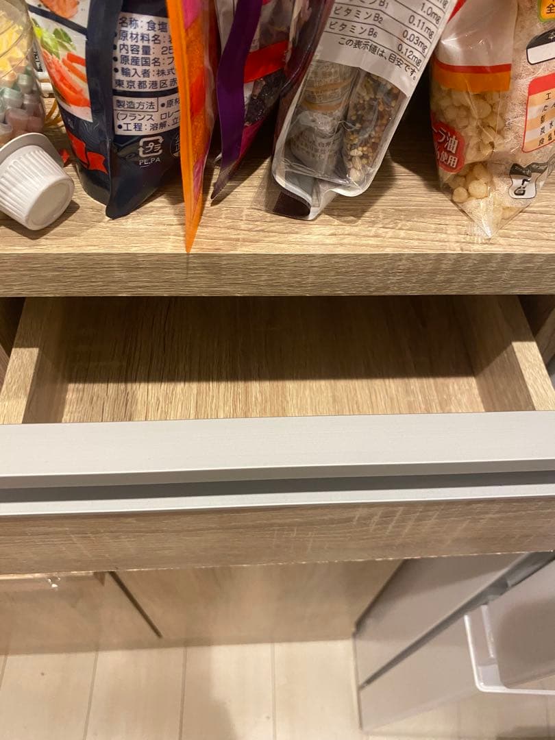 【YSK429】 LOWYA 美品　木目調 食器棚 上部キャビネット付き