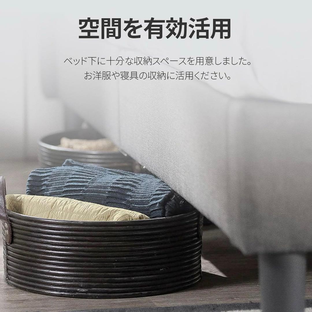 美品ZINUS折りたたみベッドフレーム セミダブルヘッドボード付き（収納バッグ）