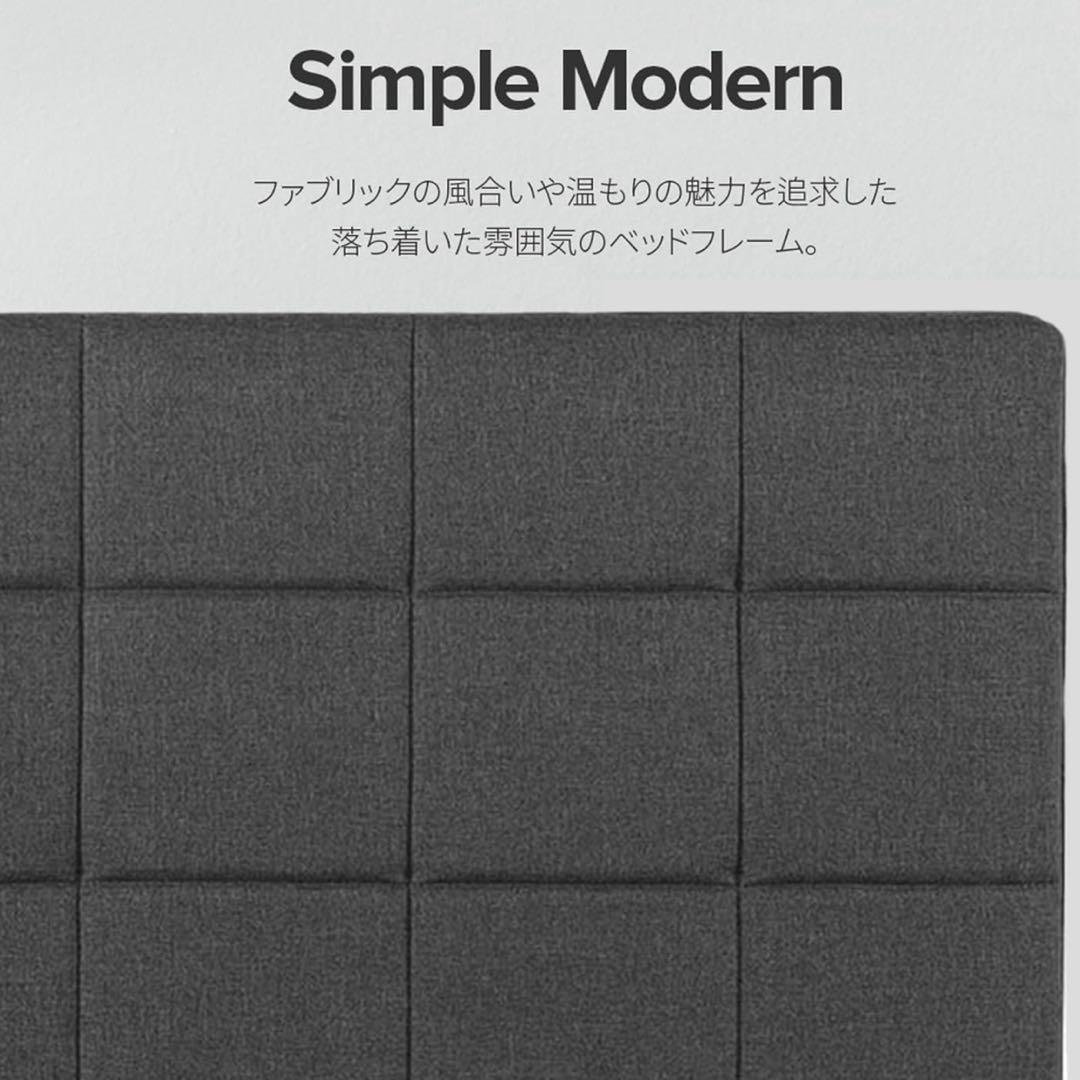 美品ZINUS折りたたみベッドフレーム セミダブルヘッドボード付き（収納バッグ）