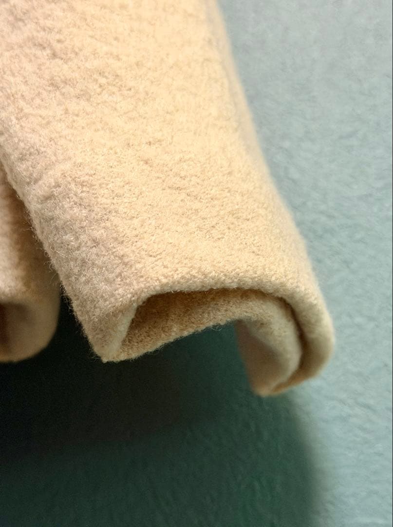 ⭐️evam eva ノーカラープレスウールショートコート　アイボリーサイズ1