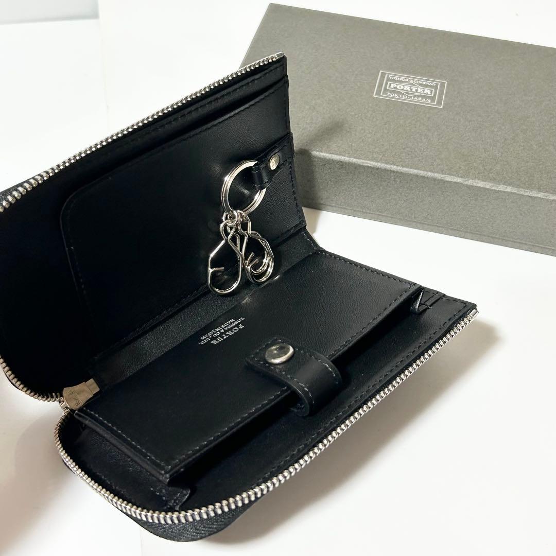 新品 PORTER ポーター キーケース 鍵入れ レザー 箱付き ブラック