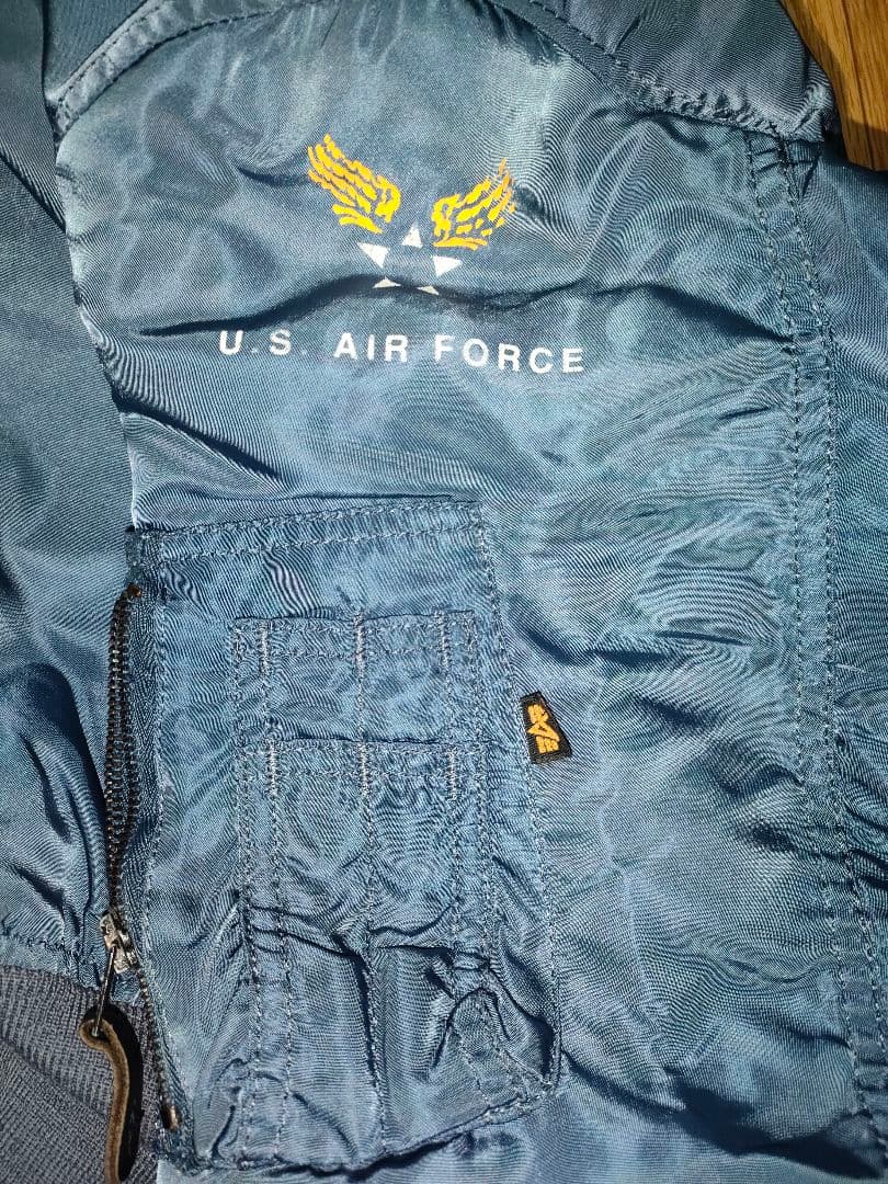 MA-1　サイズ M　alfa アルファ　USA製ビンテージ　エアフォースブルー