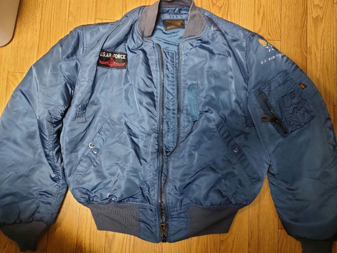 MA-1　サイズ M　alfa アルファ　USA製ビンテージ　エアフォースブルー