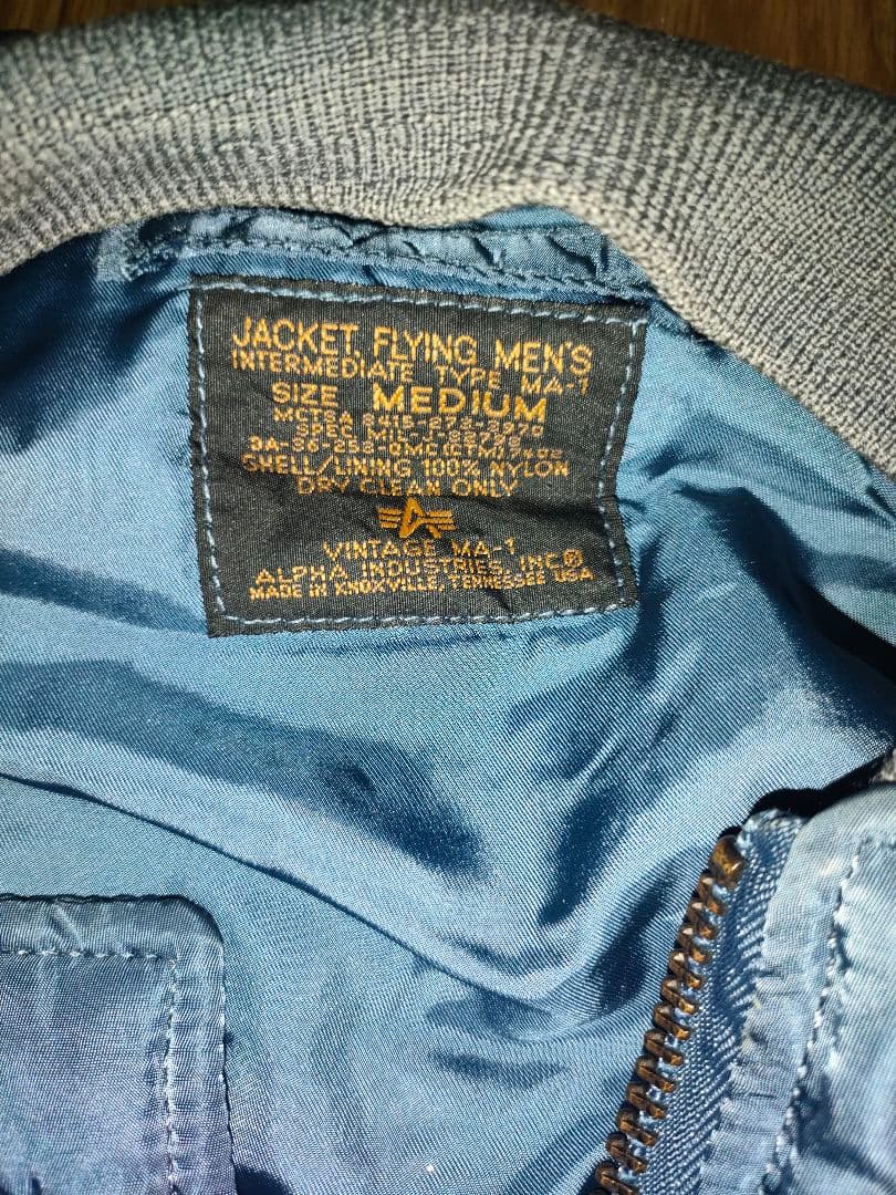 MA-1　サイズ M　alfa アルファ　USA製ビンテージ　エアフォースブルー