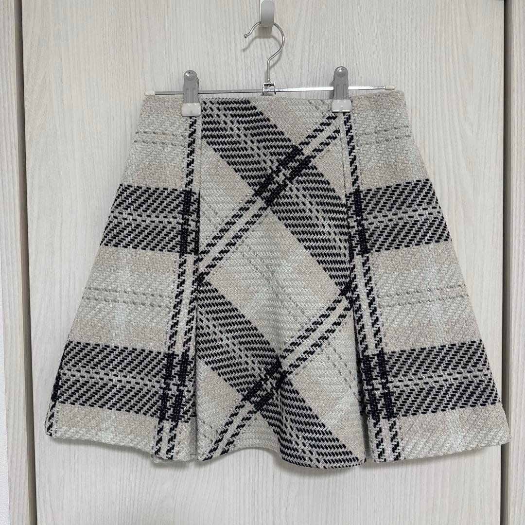 美品　SNIDEL / ロービングチェックミニスカート