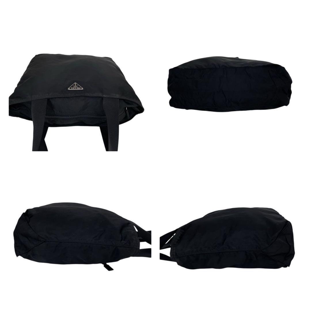 プラダ　トートバッグ　ナイロン　ブラック　三角ロゴ　肩掛け　4649