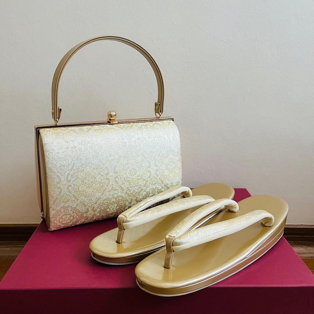 【美品】礼装用草履バッグ　結婚式　黒留袖 フォーマル　M.Lサイズ