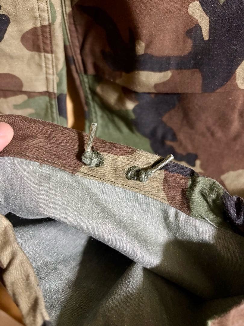 美品 実物 米軍 M-65フィールドカーゴパンツ ウッドランド迷彩 S-R