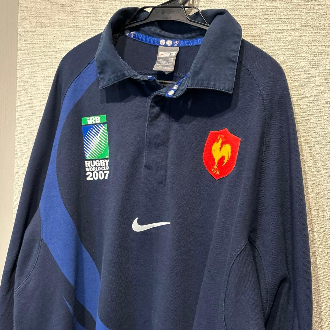NIKE ナイキ ラグビー フランス代表 ユニフォーム ラガーシャツ XLサイズ