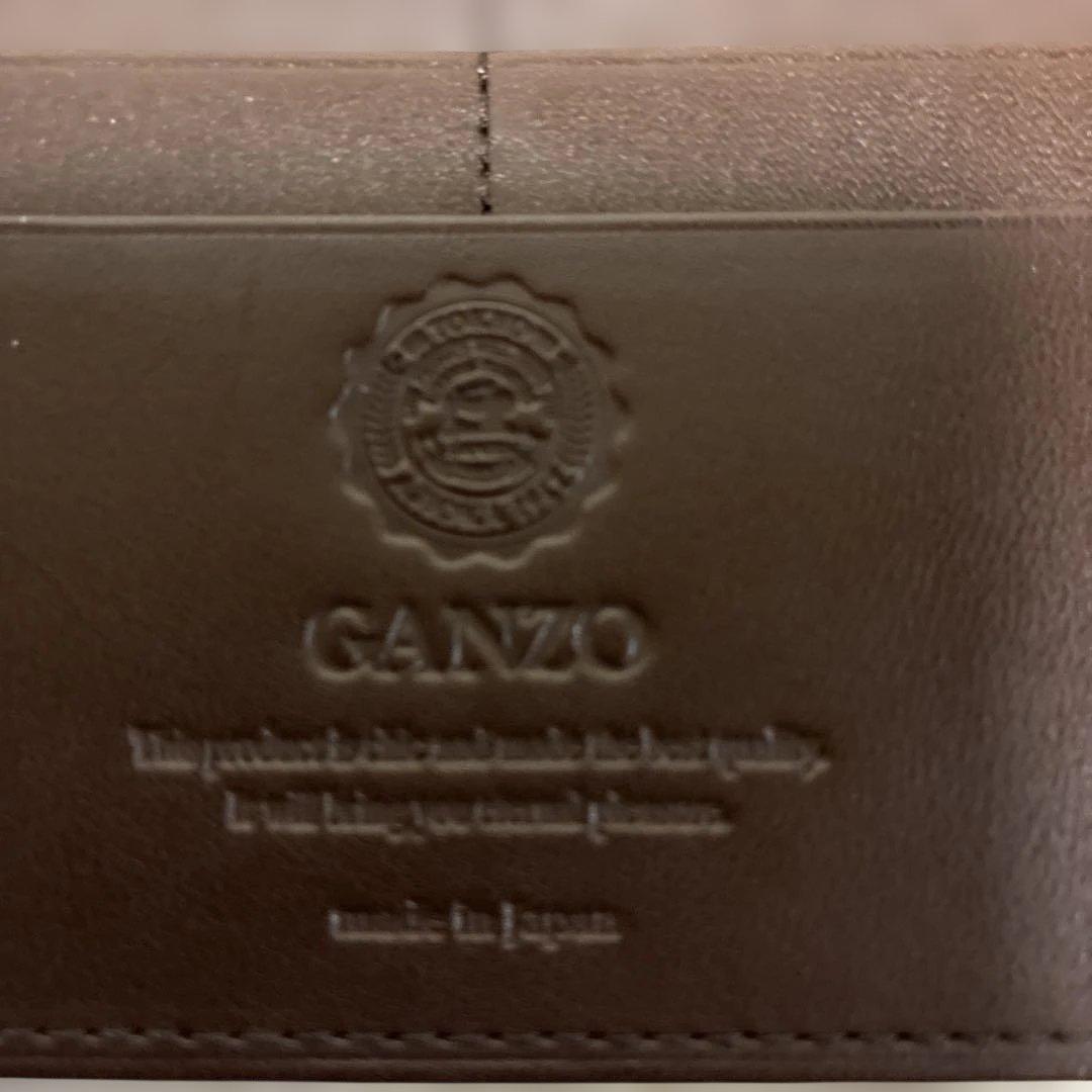 GANZO ダークブラウン 二つ折り財布