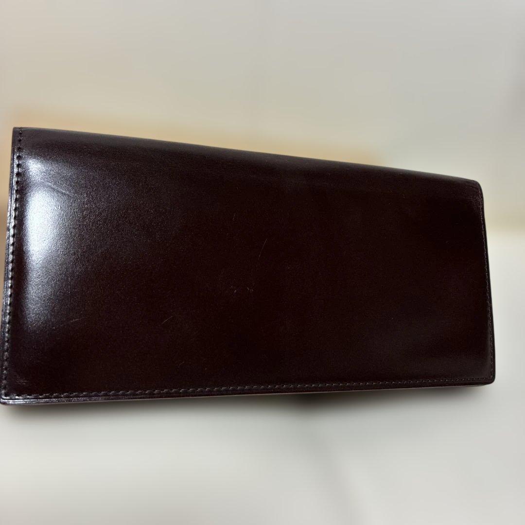 GANZO ダークブラウン 二つ折り財布